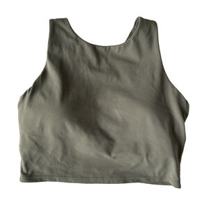 CRZ YOGA Women's S Crop Padded Racerback Athletic Sports Bra Gym Workout Sage